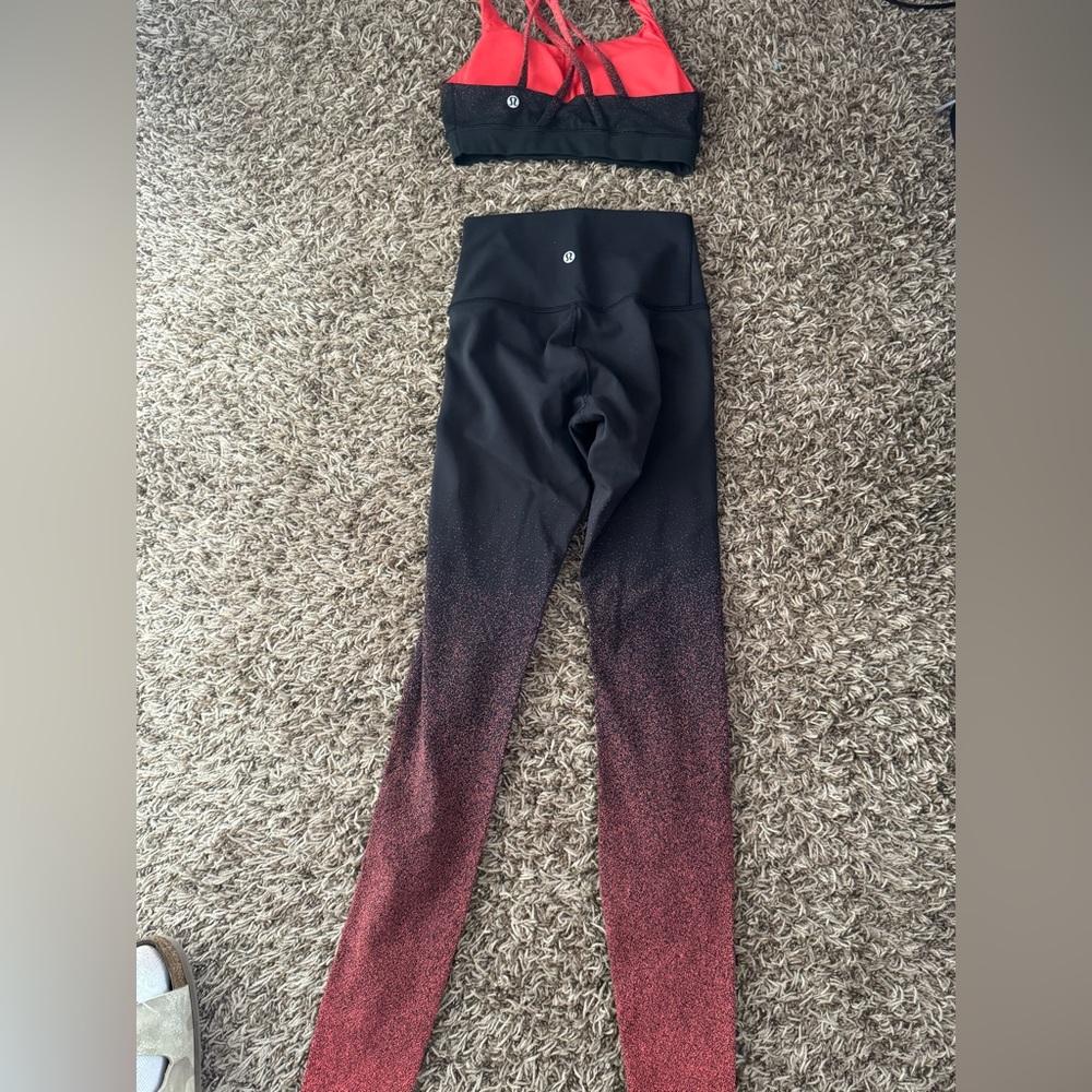 Lululemon wunder under leggings and sport bra